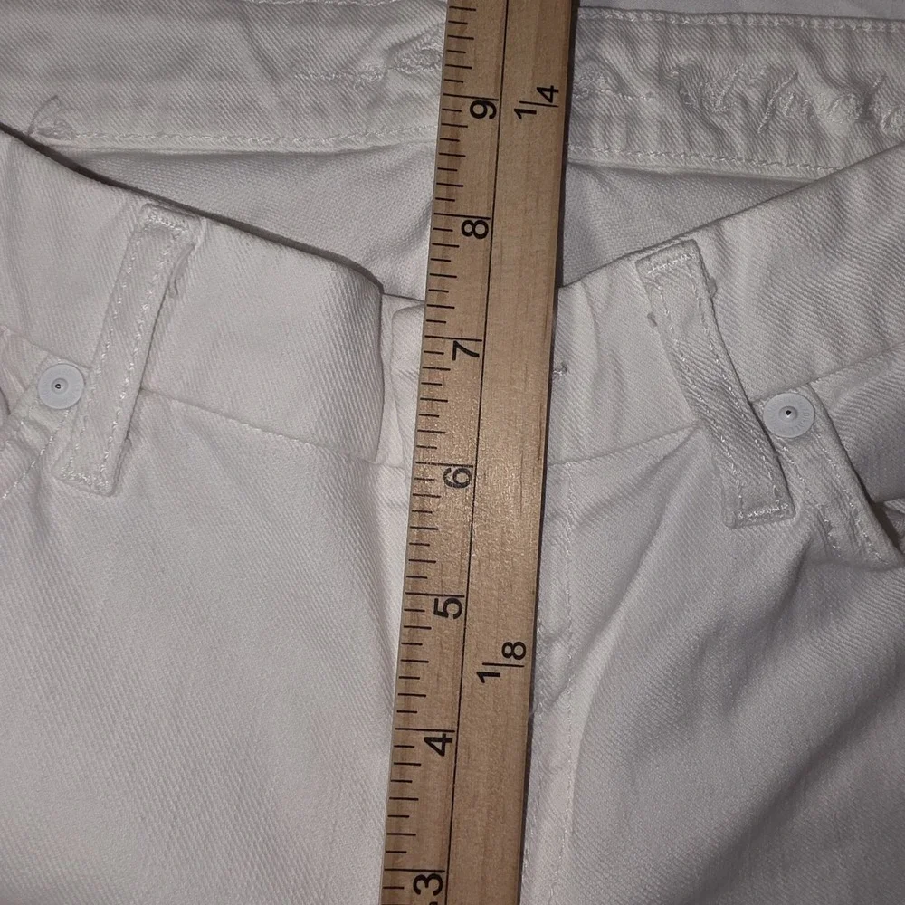 7 For All Mankind A Pocket Flare‎ Jeans White LowRise Size 26 Y2k